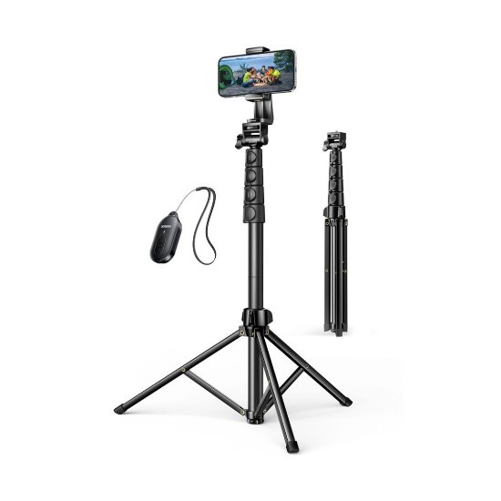 Selfie stick UGREEN LP661, do 7,2", tripod, daljinski, crni