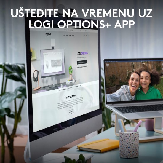 Tipkovnica + miška LOGITECH MK950 Signature Slim Combo, brezžična, bela, Bolt Receiver USB