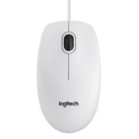Miška LOGITECH B100, OEM, optična, bela, USB
