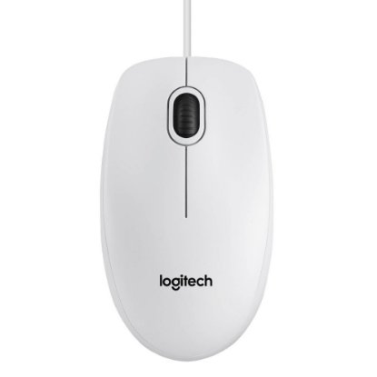 Miška LOGITECH B100, OEM, optična, bela, USB