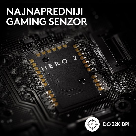 Miška LOGITECH Pro X Superlight 2,brezžična, optična, 32000dpi, bela, USB