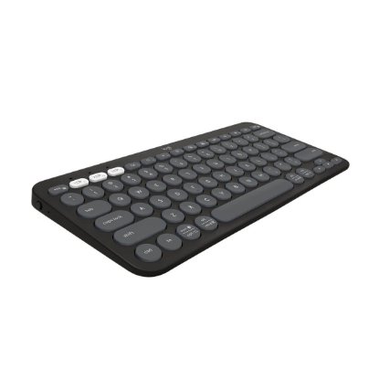 Tipkovnica LOGITECH Pebble Keys 2 K380S, BT, kompaktna, črna