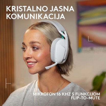 Slušalke LOGITECH Gaming G321, brezžične, BT, USB, bele