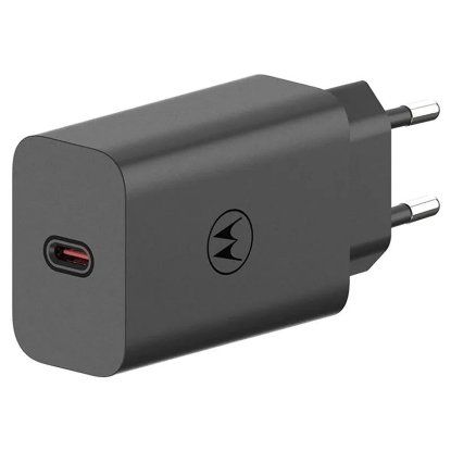 Polnilec  MOTOROLA Turbo Power, 68W, USB-C, USB-C kabel, črni