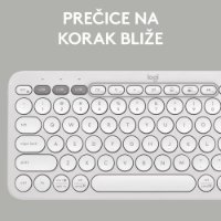 Tipkovnica + miška LOGITECH Pebble 2 Combo, brezžična, bela