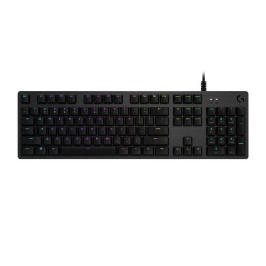 Tipkovnica LOGITECH Gaming G512 Carbon, RGB, mehanička, GX Brown Tactile, US layout, črna