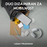 Tipkovnica + miška LOGITECH Pebble 2 Combo, brezžična, bela