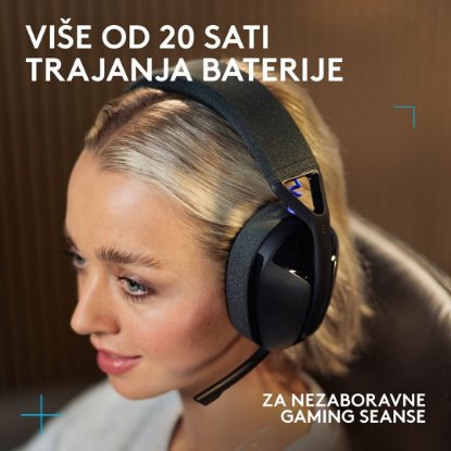 Slušalke LOGITECH Gaming G321, brezžične, BT, USB, črne