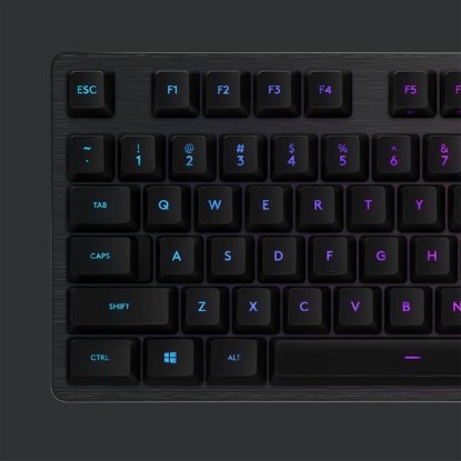 Tipkovnica LOGITECH Gaming G512 Carbon, RGB, mehanička, GX Brown Tactile, US layout, črna
