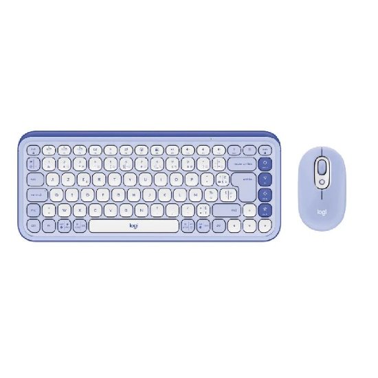 Tipkovnica + Miška LOGITECH POP Icon Combo, brezžična, US Layout, BT, vijolična