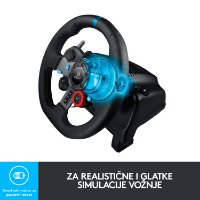 Volan LOGITECH G29 Driving Force Racing Wheel, Gaming, PC/PS3/PS4/PS5, USB