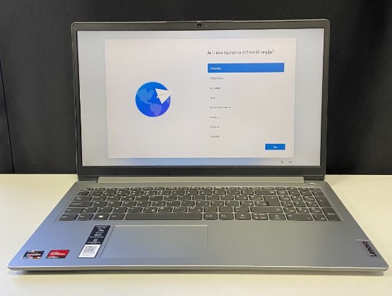 OPEN BOX - Laptop LENOVO IdeaPad 1 15AMN7 82VG00U1SC / Ryzen 5 7520U, 16GB, 512 GB SSD, AMD Radeon HD Graphics, 15.6" FHD IPS, Windows 11, sivi