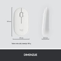 Tipkovnica + miška LOGITECH MK470 Slim Wireless, brezžična, bela
