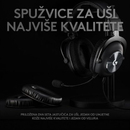slušalke LOGITECH Gaming G PRO X, 7.1, črne