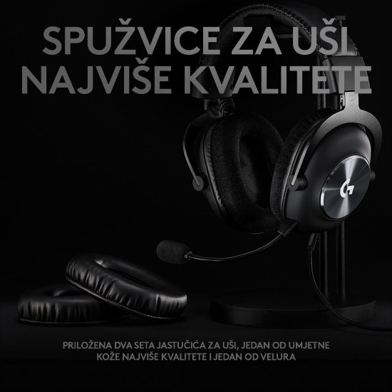 slušalke LOGITECH Gaming G PRO X, 7.1, črne