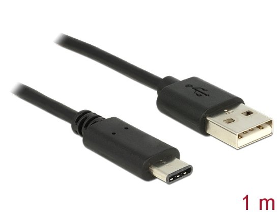 Kabel DELOCK, USB-C 2.0(M) na USB-A (M), 1m