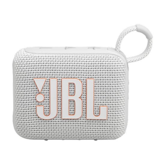 Zvučnik JBL Go 4, bluetooth, vodootporan, 4,2W, bijeli Zvočnik JBL Go 4, bluetooth, vodoodporen, 4,2 W, bel