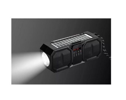 Zvočnik DENVER BTG-158, 80 W, BT, FM, MP3, USB, SD mikro, s solarnim panelom, črn