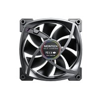 Ventilator MONTECH AX120 PWM, 120mm, 1600 okr/min, RGB, črni