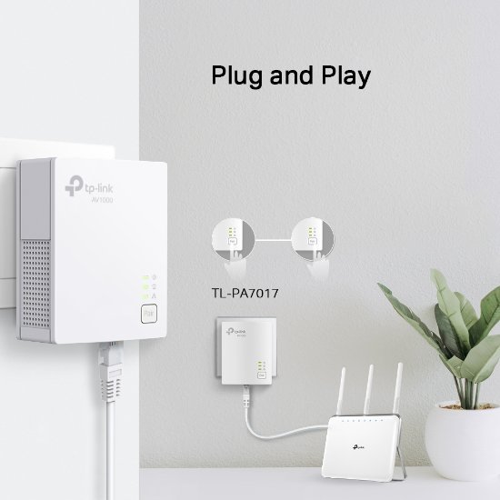 Powerline adapter TP-LINK AV1000 TL-PA7017KIT, omrežje preko električnega kabla, G-LAN