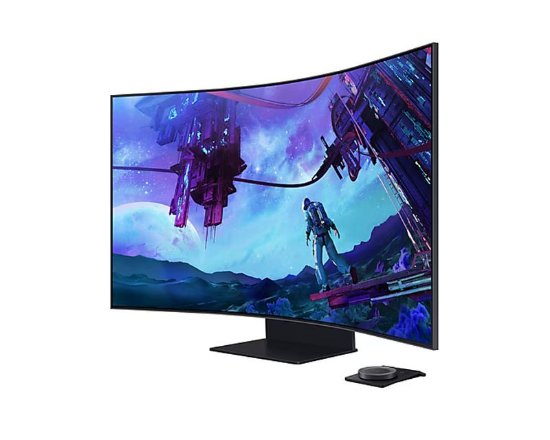 Gaming monitor 55" SAMSUNG Odyssey Ark LS55CG970NUXDU – 4K UHD, VA, 165Hz, 1 ms, 600 cd/m2, FreeSync, pivot, ukrivljen, zvočniki, črn