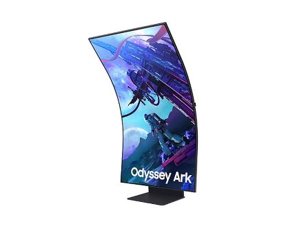 Gaming monitor 55" SAMSUNG Odyssey Ark LS55CG970NUXDU – 4K UHD, VA, 165Hz, 1 ms, 600 cd/m2, FreeSync, pivot, ukrivljen, zvočniki, črn
