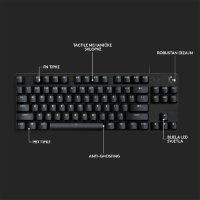 Tipkovnica LOGITECH Gaming G413 TKL SE, mehanička, črna, USB, US layout
