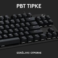 Tipkovnica LOGITECH Gaming G413 TKL SE, mehanička, črna, USB, US layout