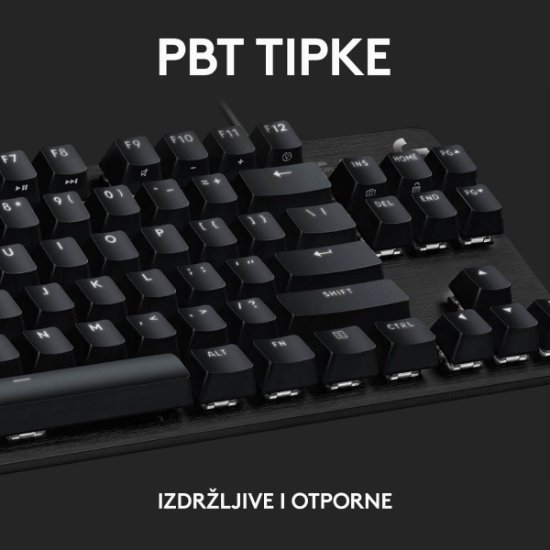 Tipkovnica LOGITECH Gaming G413 TKL SE, mehanička, črna, USB, US layout