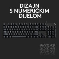 Tipkovnica LOGITECH Gaming G413 TKL SE, mehanička, črna, USB, US layout