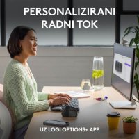 Tipkovnica LOGITECH Wave Keys, ergonomska, brezžična, črna