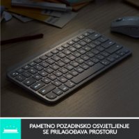 Tipkovnica LOGITECH MX Keys mini za Apple, brezžična, BT, srebrna