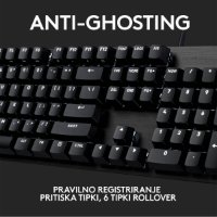 Tipkovnica LOGITECH Gaming G413 SE, mehanička, črna, USB, US layout