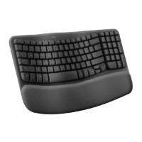 Tipkovnica LOGITECH Wave Keys, ergonomska, brezžična, črna