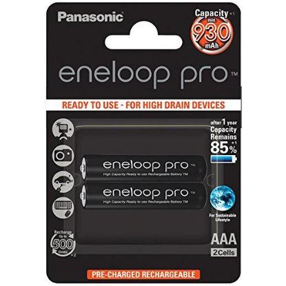 Baterija PANASONIC Eneloop Pro BK4HCDE2BE, tip AAA, polnilne, 930 mAh, 2 kosa