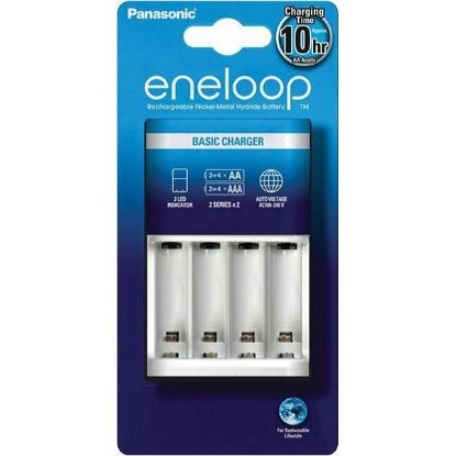 Polnilec baterij PANASONIC Eneloop Basic BQCC51E, 4 mesta za polnjenje, brez baterij
