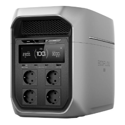 Energetska stanica ECOFLOW Delta 3 Max Plus, 2048Wh/3000W, prijenosni, prenaponska zaštita sa 4 utičnice