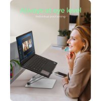 Stojalo za prenosni računalnik ICY BOX IB-NH300, do 17", sivo.