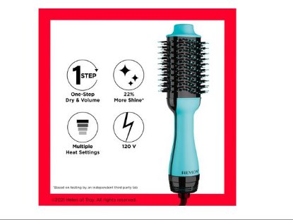 Krtača za lase REVLON Salon 2v1, sušenje in povečanje volumna las, mint