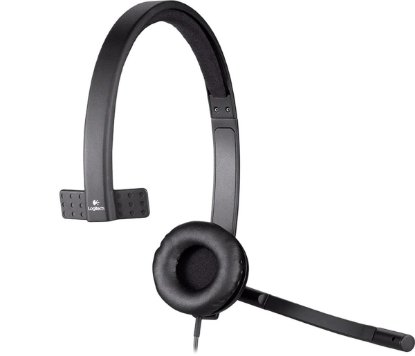 slušalke LOGITECH Headset H570e Mono, USB, črne