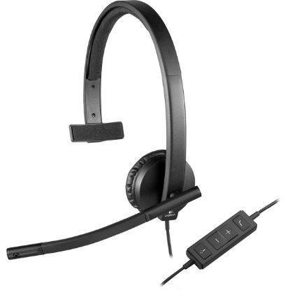slušalke LOGITECH Headset H570e Mono, USB, črne