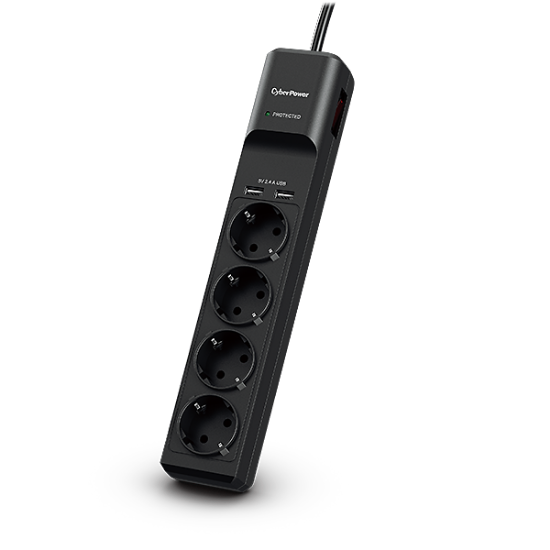 Prenaponska zaščita CYBERPOWER P0420SUD0, 4x šuko, 2x USB-A