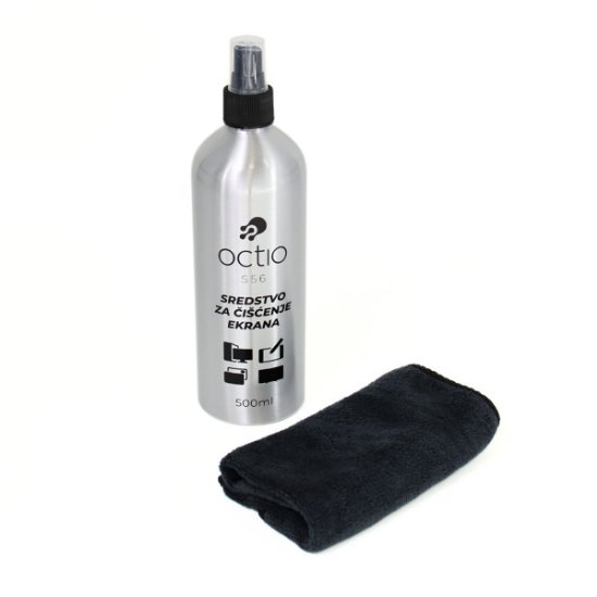 Čistilno sredstvo OCTIO S56, za zaslone, krpica, sprej, 500 ml