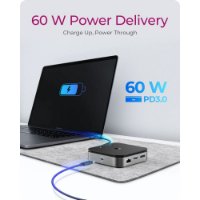 Priklopna postaja ICY BOX IB-DK408-C41, USB-C 4 na 1x DP, 1x HDMI, LAN, 2x USB-A, USB-C PD 60W, audio