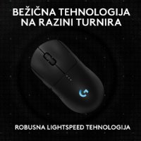 Miška LOGITECH Pro 2 Lightspeed, RGB, optična, brezžična, 32000dpi, črna