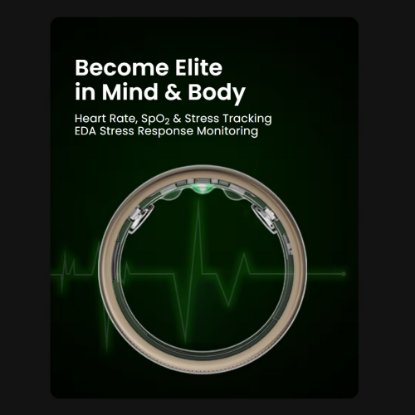 Pametni prstan AMAZFIT Helio Ring, velikost 10, spremljanje aktivnosti, titan