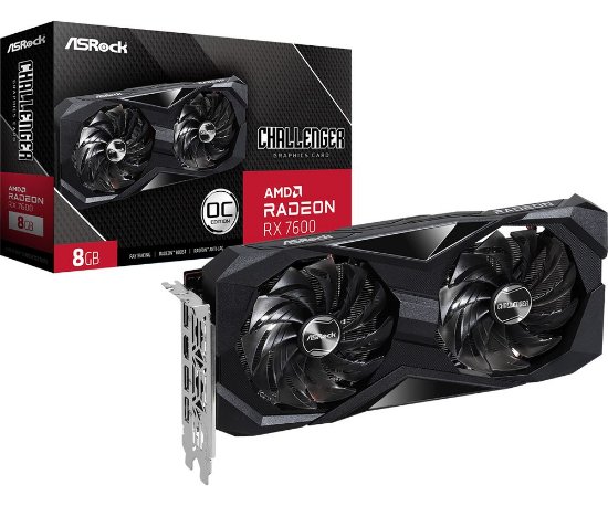Grafična kartica ASROCK Radeon RX 7600 Challenger OC, 8GB GDDR6