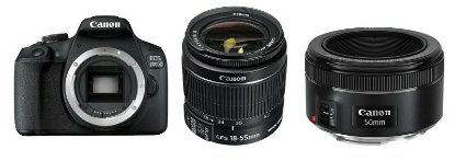 Digitalni fotoaparat CANON EOS 2000D + EF-S 18-55mm IS II + EF 50mm f/1.8 STM