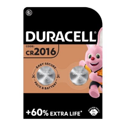 Baterija DURACELL CR2016 3V, 2 kom