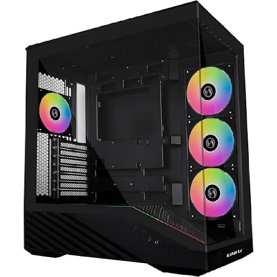 Kućište LIAN LI Vector V100 MIDI Tower, E-ATX, RGB, kaljeno staklo, crno, bez napajanja